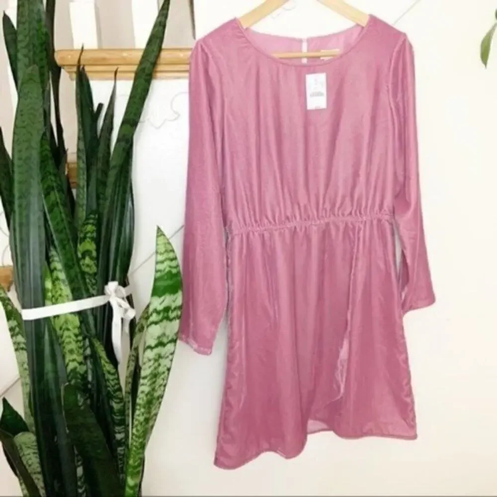 J.Crew Velvet Tulip Hem Dress Guava Berry Pink 6